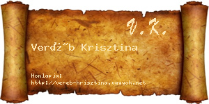 Veréb Krisztina névjegykártya