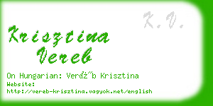 krisztina vereb business card